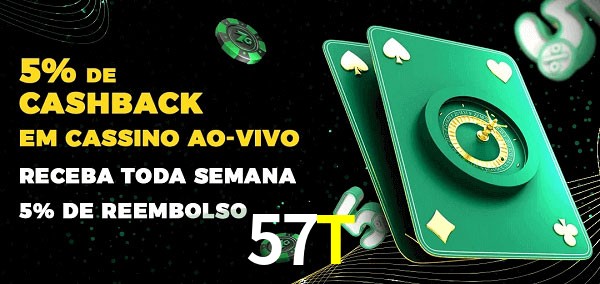 Promoções do cassino ao Vivo 57T